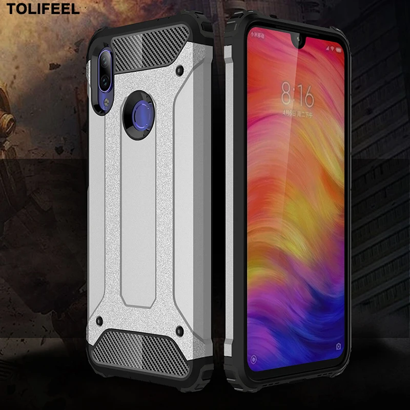 Case For Xiaomi Redmi Note 7 Cases Luxury Hybrid Armor Shockproof Hard PC+TPU Rugged Cover |
