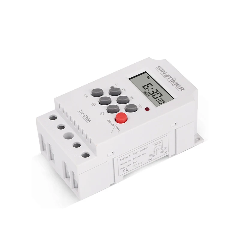 Programmable timer switch 30A 230Vac 12V DC 7 Days Weekly Digital