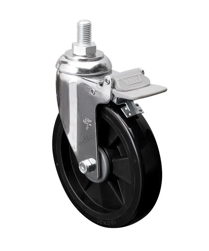 1PC EDL Medium 6 Inch Casters Wheels 110Kg Polyurethane Wheels Castors