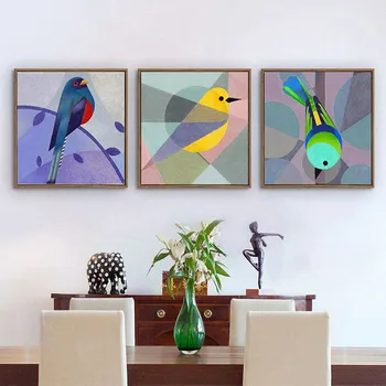 

HAOCHU Nordic Creative Bird Decorative Painting Modern Living Room Bedroom Restaurant Cafe Sofa Background Wall Paintings Poster