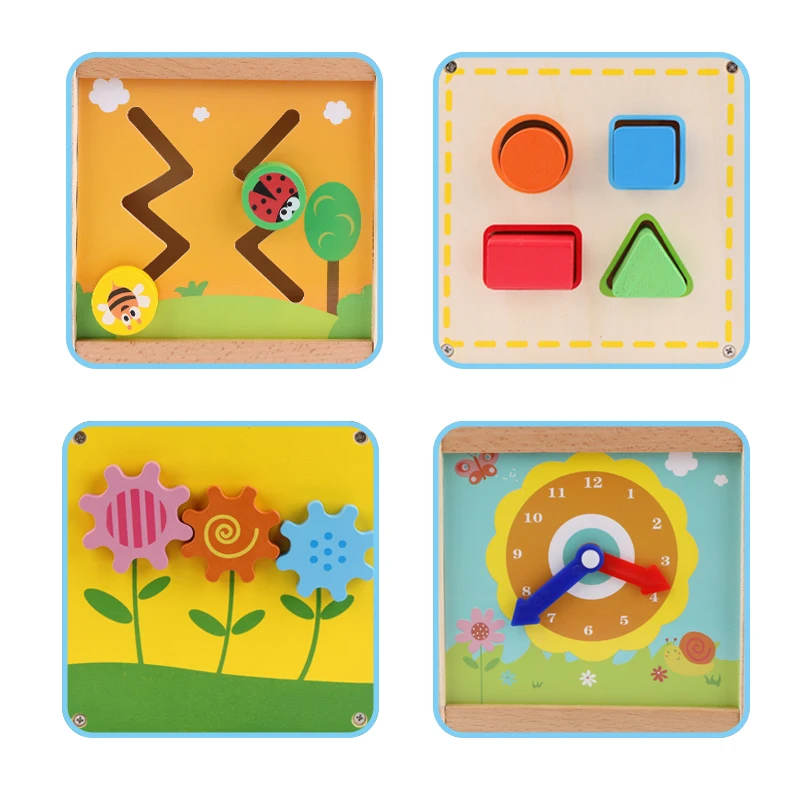 Логотип WOODBaby деревянная игрушка для детей; из дерева классический мульти фигурный сортер блок для детей подарок juguetes многофункциональная коробка