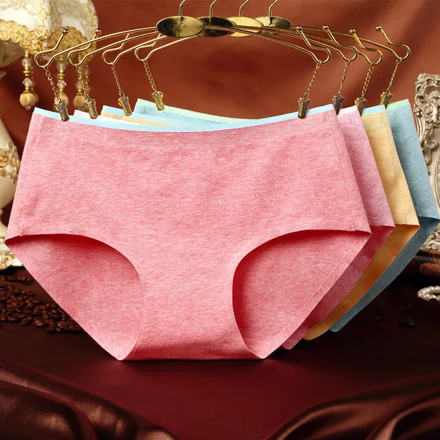 wholesale Cotton waist in a seamless color cotton fabric ladies underwear comfortability