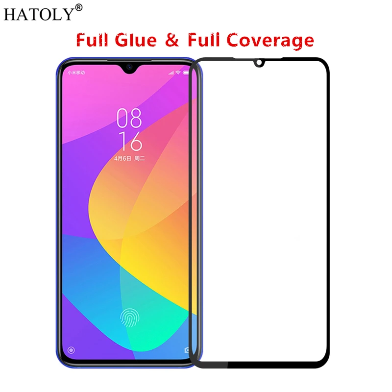 Закаленное стекло для Xiaomi Mi CC9e пленка полностью клеящаяся Защитная экрана