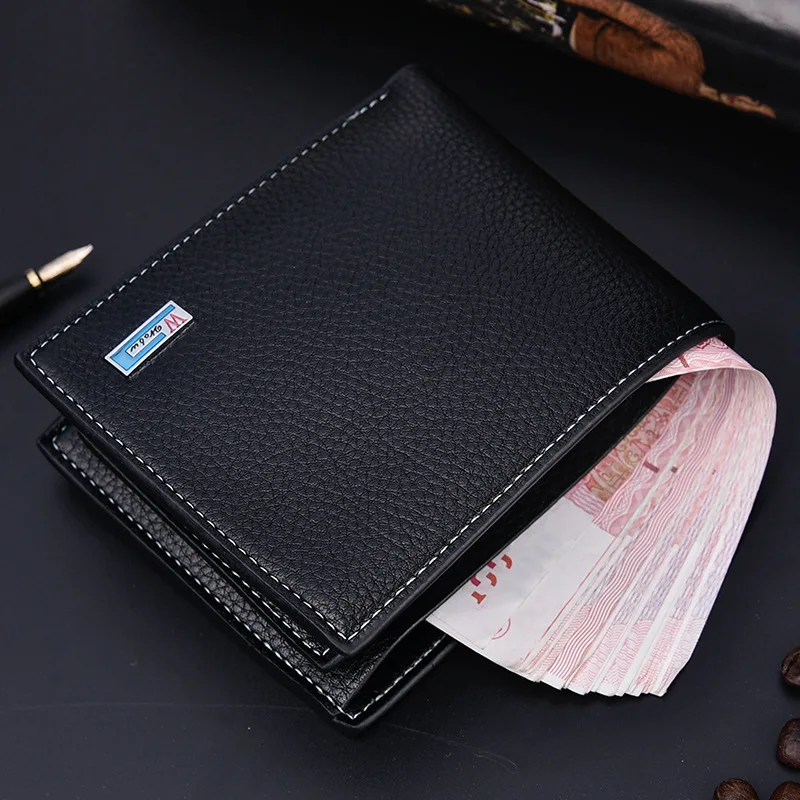 

2019 Wallet men business casual multi-card slots Purses item Organizer big capacity Cuzdan Pocket Vallet Male Stitch Money Bag