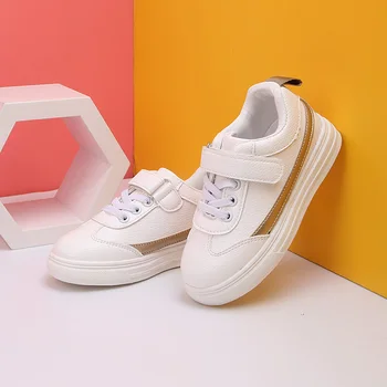 

2018 new sport shoes for kids Best seller children gold black blue sneakers kids PU spring autumn sport shoes size 21-30