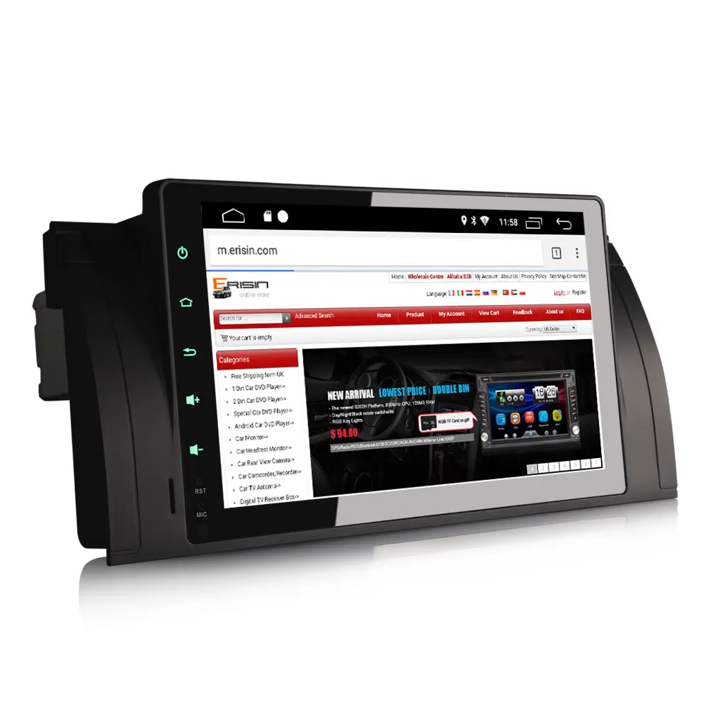 Discount 9" Android 9.0 Pie OS Car Multimedia GPS Radio for BMW X5 E53 2000-2007 BMW E39 M5 1999-2003 BMW E39 1995-2003 BMW E38 1994-2001 4