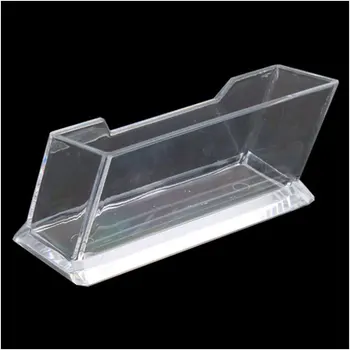 

Clear Desk Shelf Box Storage Display Stand Acrylic Plastic Transparent Desktop Business Card Holder 10.7*5.4*5.4cm