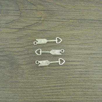 

35 pcs vintage Tibetan Silver Plated arrow Charms metal Pendants for Jewelry Making DIY Handmade Craft 30*5 mm 4118C