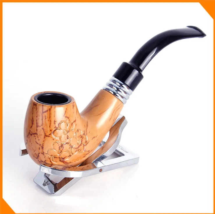 1pc Top Quality Wood Color Smoking Pipe acrylic Narguile weed grinder