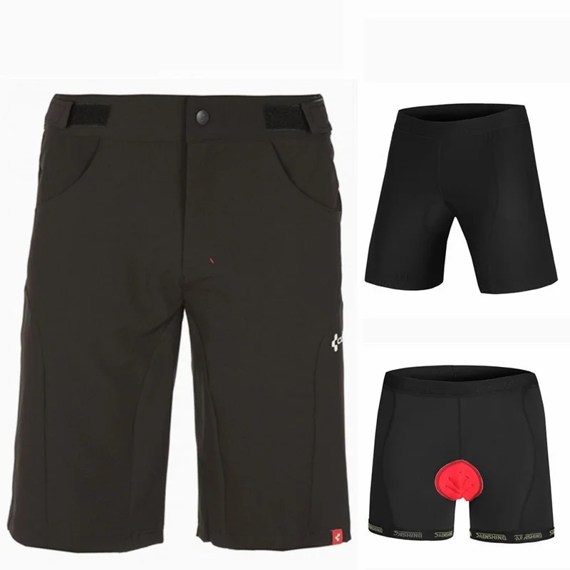 3D гелевые шорты+ шорты мужские горные Mtb шорты Регулируемая Талия Горные Шорты Vtt бермуды Ciclismo