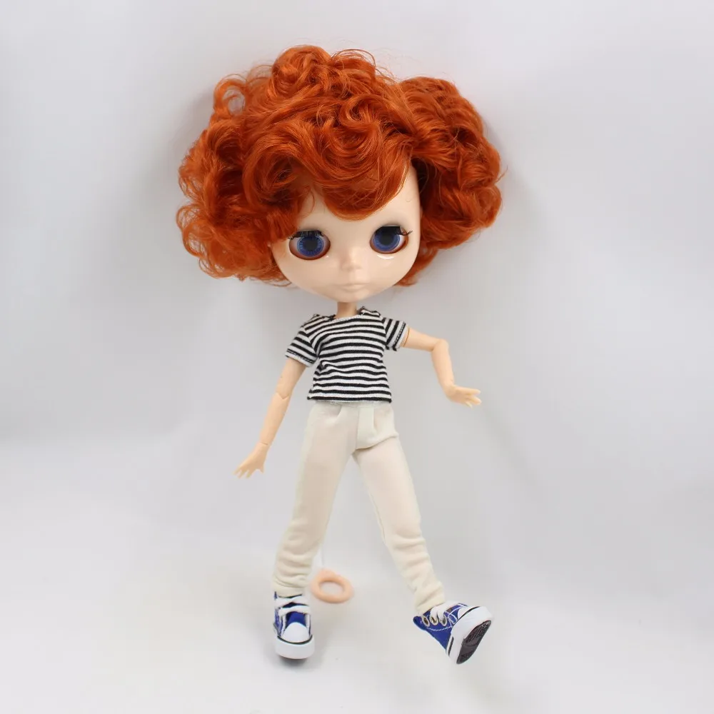 Ледяная кукла DBS Blyth 1/6 bjd для мальчика белая кожа короткий красный коричневый
