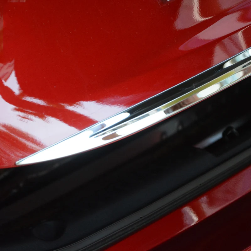 Для Mazda 3 Axela Sedan Нижняя отделка багажного отделения из нержавеющей стали крышка крышки двери отделка полосы литьевая гарнитура 1 шт