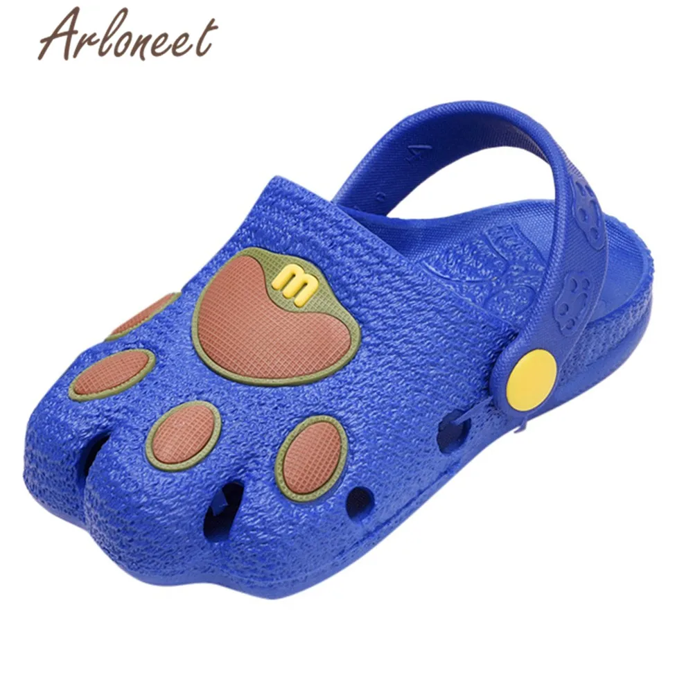 ARLONEET/Обувь для маленьких девочек и мальчиков; пляжная обувь с рисунком в виде лап из мультфильма; повседневные Сабо; непромокаемые сапоги; вечерние туфли для детей; обувь для девочек - Цвет: DB