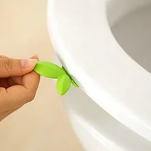 Лист Форма Туалет ручка для сиденья подъемник не прикасайтесь к чистой Стиль