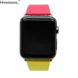 HIPERDEAL шить Цвет кожаный ремешок замена часы ремешок для Apple Watch 38 мм