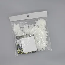 100 шт Ночной светильник, белые 3D звезды светится в темноте, светящиеся флуоресцентные Пластиковые настенные белые наклейки для гостиной, дома, детской комнаты