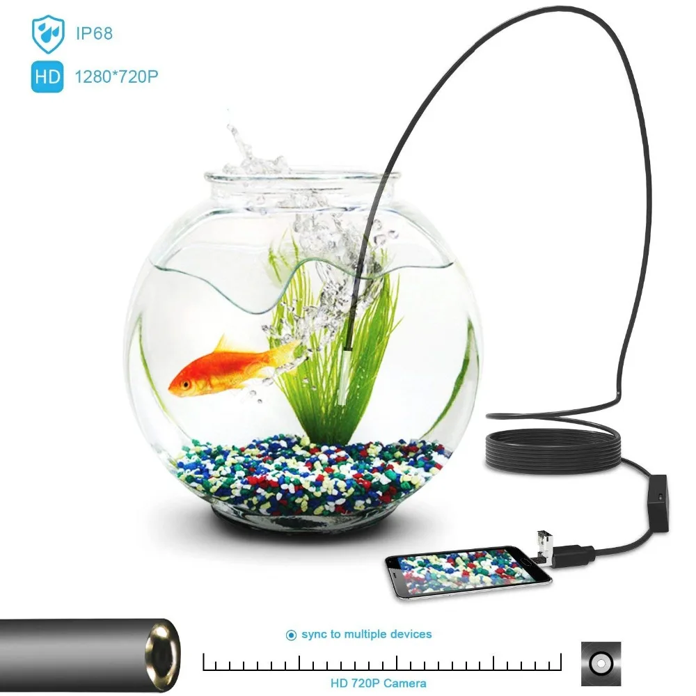 2/3.5/5/10M 8MM Micro USB Type-c USB 3-in-1 Computer Endoscope Borescope Tube Waterproof USB Inspection Video Camera Hard Cable
