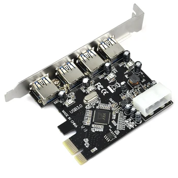 

FAST USB 3.0 PCI-E PCIE 4 PORTS Express Expansion Card Adapter