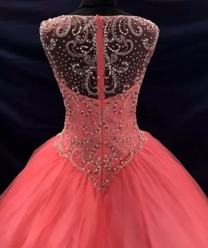 ANGELSBRIDEP роскошный горный хрусталь сладкий 16 Vestidos De Quinceanera платья сексуальный тюль формальный XV дебютантка-платья плюс размер