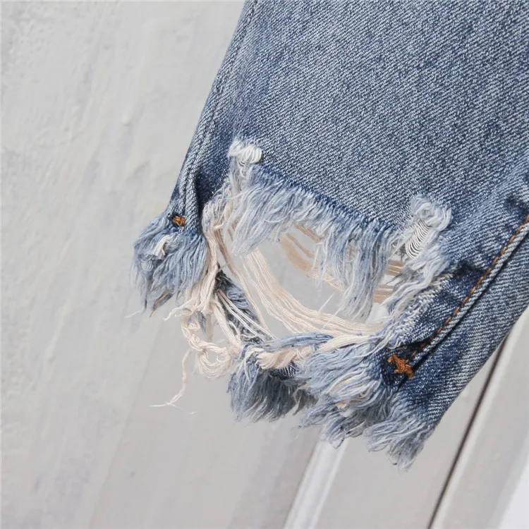 Большие размеры 5XL Женские джинсы с высокой талией брюки рваные с вышивкой винтажные женские джинсы из денима штаны-шаровары Повседневная Уличная одежда