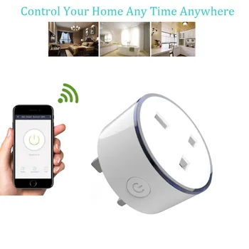 

UK Plug Wireless WIFI Smart Socket Plug Timing Switch Remote Control Wireless Scene Light Socket Home Smart Outlet Dropship