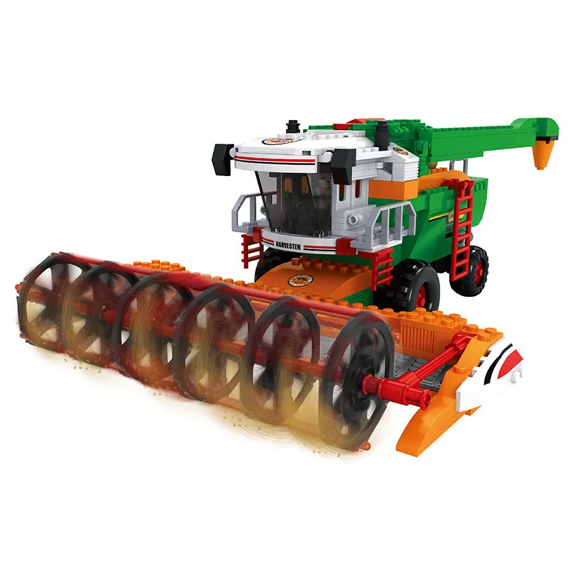 

28703 Farm Harvester Model Building Blocks Children's Educational Toy