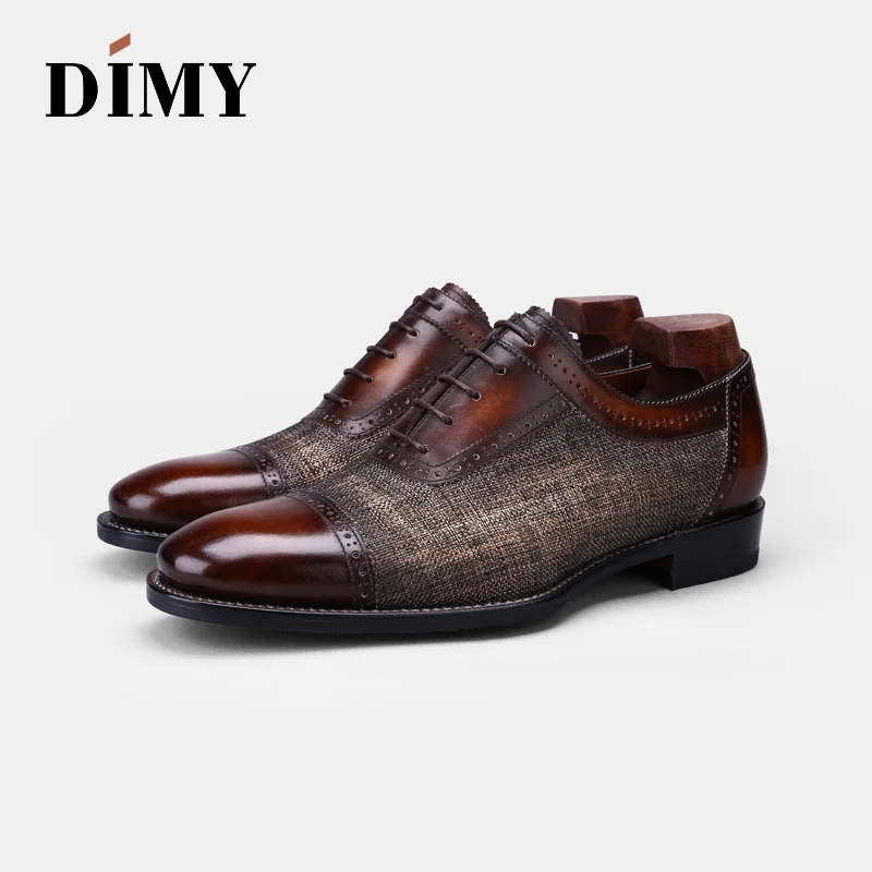 DIMY/ г.; деловые модельные туфли в британском стиле; цветная обувь; мужские оксфорды из кожи; дышащая мужская обувь ручной работы