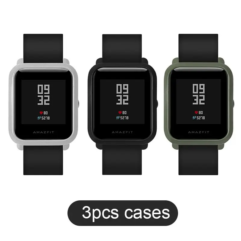 SIKAI 3 шт PC чехол для Huami Amazfit Bip Bit Youth Edition защитный Xiaomi Оригинальный часов|Бамперы| |