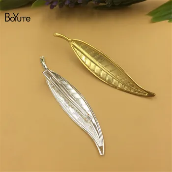 

BoYuTe 20Pcs 80*16MM Leaf Hairpin Metal Iron Diy Women Hair Jewelry Accesories
