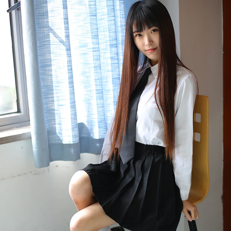 UPHYD школьная форма для девочек, S-3XL, Корея, аниме, косплей, Матросская униформа, рубашка и юбка с галстуком, комплект