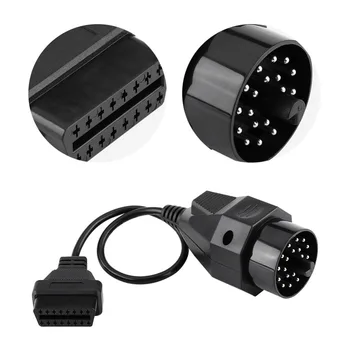 

Fast shipping car Diagnose Interface Female 20 Pin to 16 Pin OBD2 Adapter Cable for BMW E36 E38 E39 E46 E53 X5 Z3 Black stable
