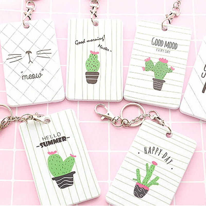 Women Cover Bag Kids Cartoon Animal String Bus Name ID School Job Id Card Passport Holder Case With Key Bags Cute Card Holder