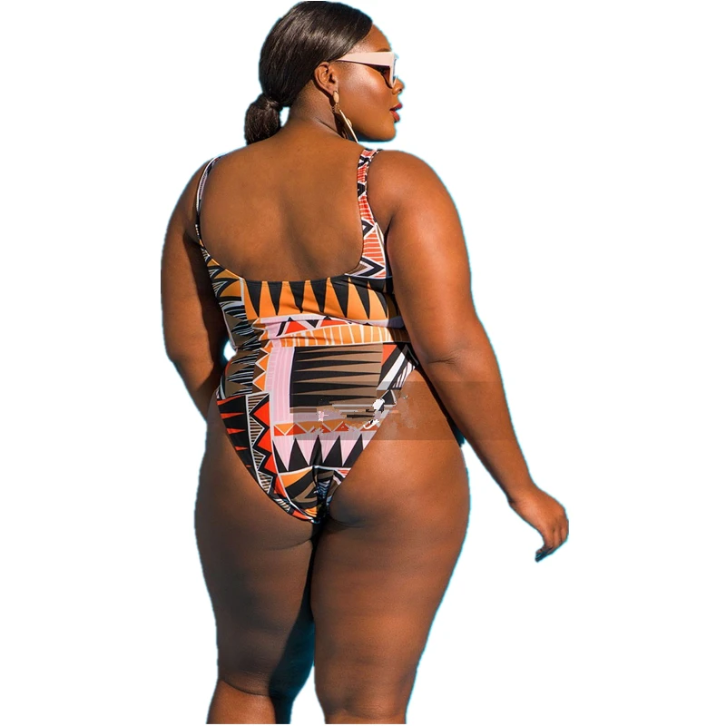 Bkning XL 4XL размера плюс цельный купальный костюм для женщин пуш-ап Монокини Африканский принт купальный костюм большой купальный костюм сексуальный толстый 2XL