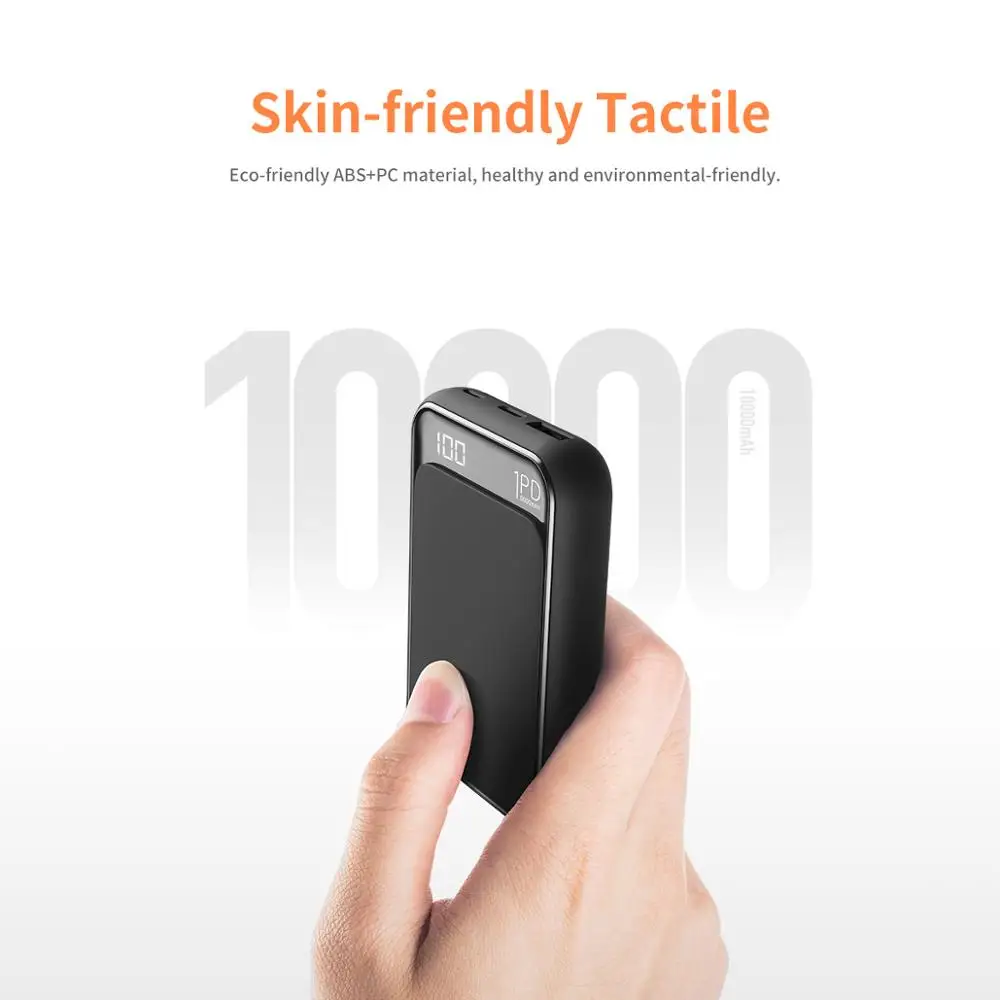 ROCK USB PD 3A Быстрая зарядка 10000 мАч Power Bank для iPhone Xs Max Powerbank Samasung Xiaomi Huawei Bank|Внешние