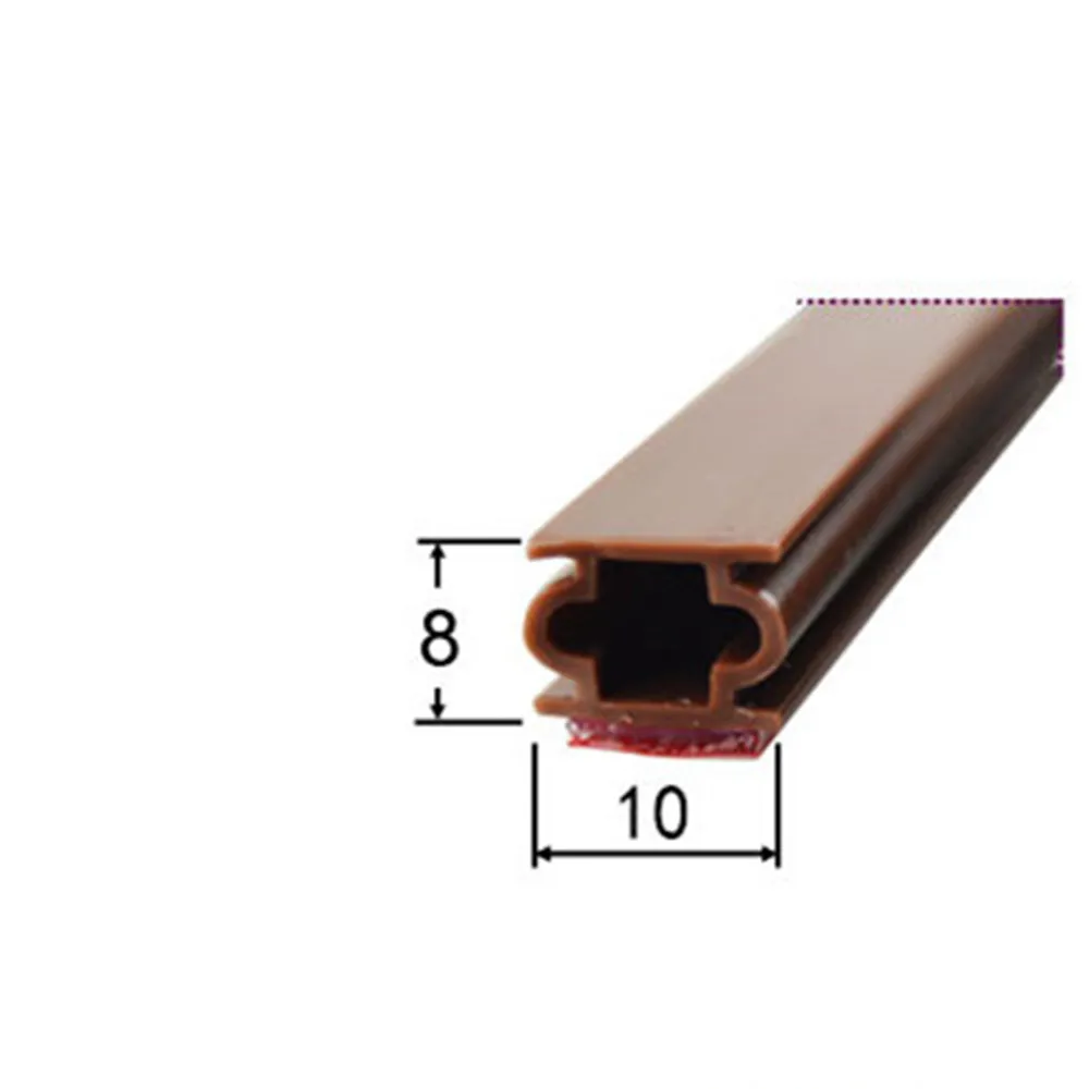 Уплотнения для основной входной двери, клейкая силиконовая уплотнительная прокладка 10x6 мм 8 мм 10 мм 12 мм 15 мм 20 мм 6 м коричневый белый