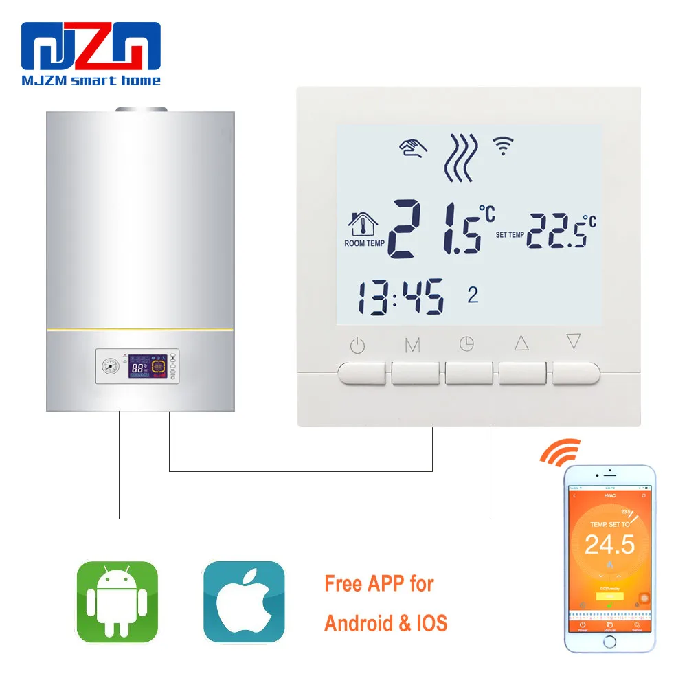 

MJZM BGL02-5-WiFi Thermoregulator Remote Control Gas Boiler Heating Thermostat 220V Temperature Regulator Controller for Boiler