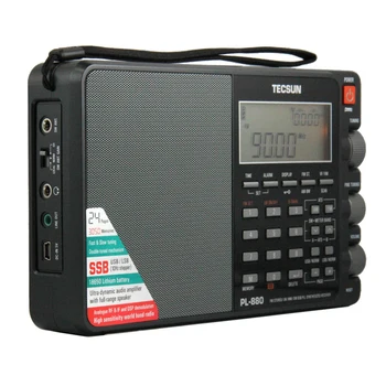 

Tecsun PL-880 High Performance Full Band portable Digital Tuning Stereo Radio with LW/SW/MW SSB PLL Modes FM (64-108mHz)