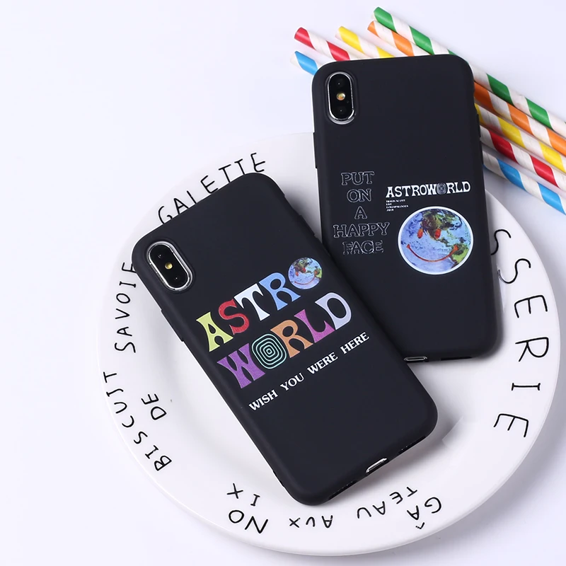 Принтом Трэвиса Скотта телефонные чехлы Astroworld Sicko режимов мягкий матовый