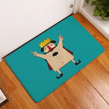 

Cartoon Flannel Carpet King Printing Mat For Living Room 40x60cm 50X80cm Door mat Rectangle Tapete