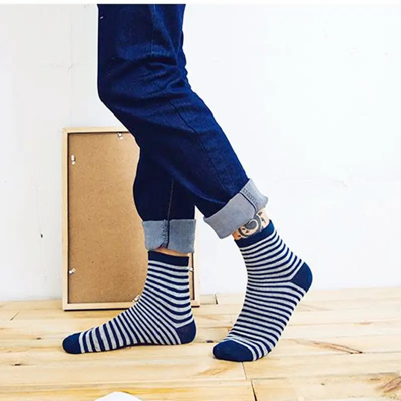Модные весенние мужские дышащие хлопковые носки морской якорь стильные носки уютные счастливые носки черные мужские sox Calcetines Meias