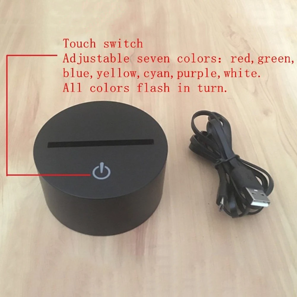 Ночник 3D электрическая гитара светодиодный светильник 7 цветов USB сенсорный