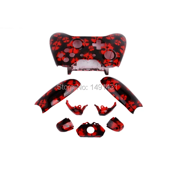 Cheap Red Skull Controller Shell For Microsoft Xbox One Shell Mod Kit For Xbox one Controller Case Cover SP2