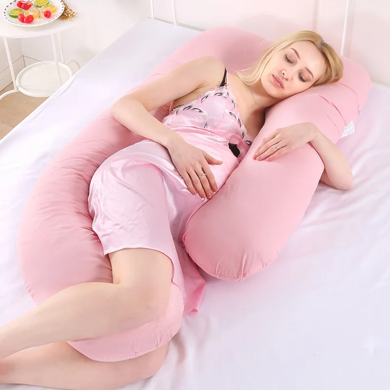 High quality pregnant pillow J shape Support Body Pillow 100 cotton U