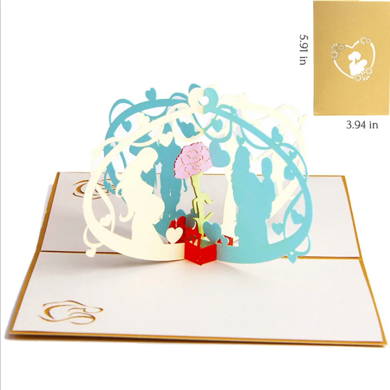 1 шт. оригами ручной работы 3D поздравление с Рождеством Xmas карта Pop Up карта белый открытки с конвертом подарок на день рождения событие вечерние вечеринок - Цвет: 5