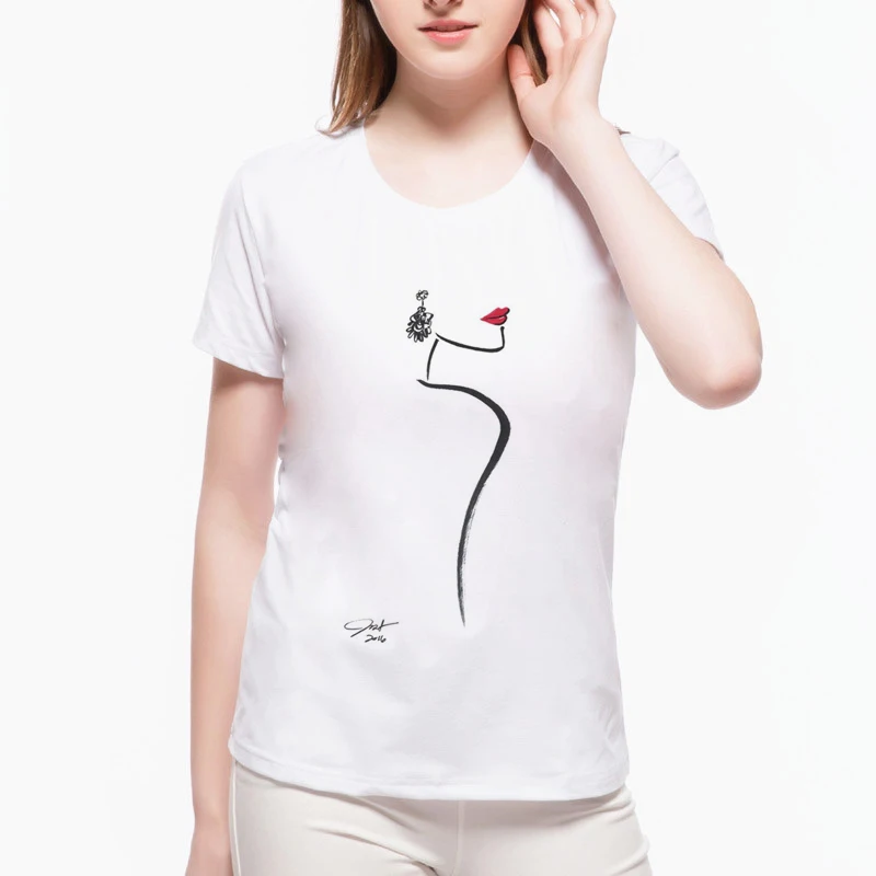 

2018 Kawaii Hipster Simple Beauty T Shirt Women Beautiful Top Good Quality Casual T Shirt Brand Tops For Women L7-48