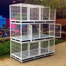 Large VIP pet dog cage cat with three double off aquaculture