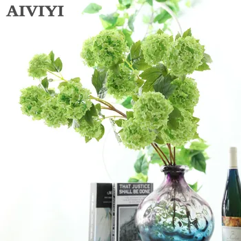 

Foreign trade excellent products 1Bunch 3 heads snowball hydrangea bouquet artificial flowers DIY wedding home decoration