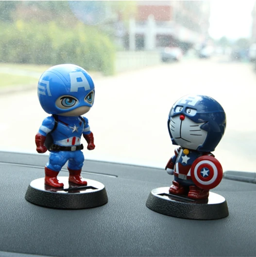 Popigist Marvel Мстители 5-дюймовый Железный человек солнечные bobble головка действие Релаксация игрушки для автомобиля Офис. ограниченная серия