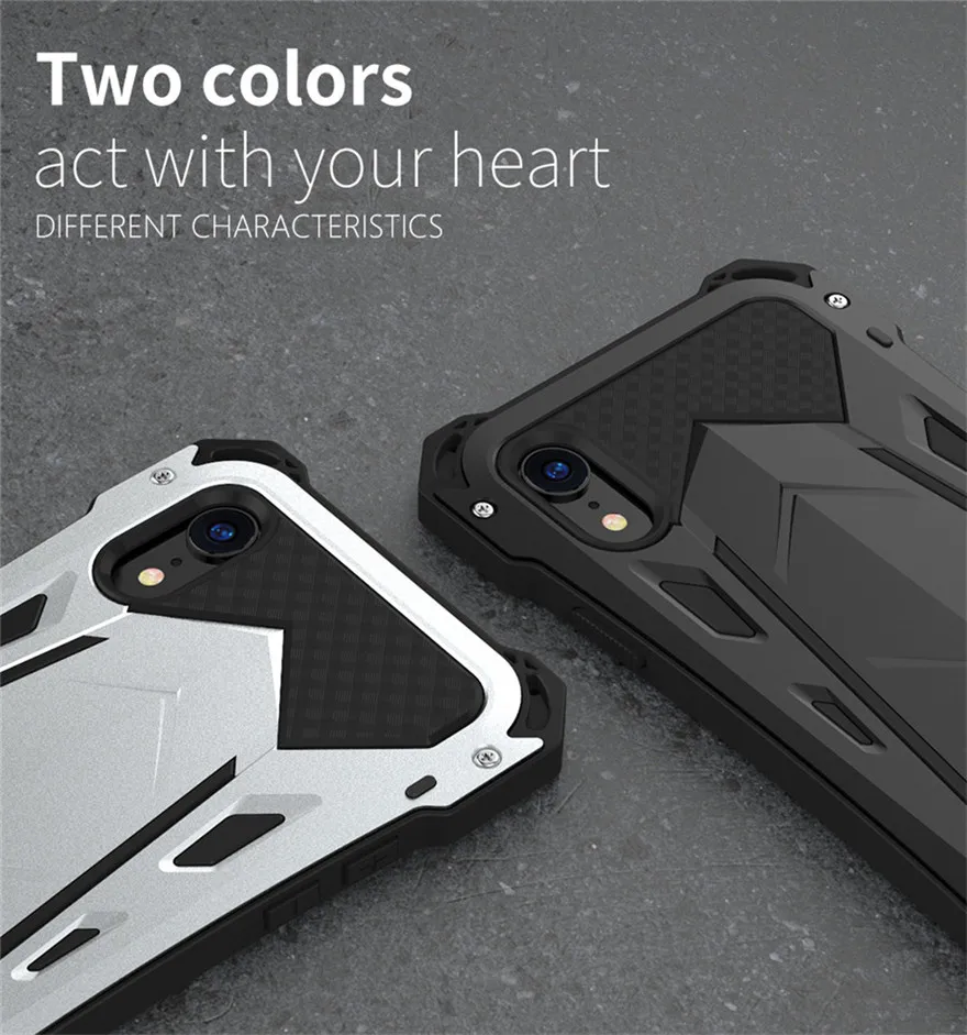 New Heavy Duty Case for iPhone XS Max Doom Armor Metal Case for iPhone XS Original R-just Shockproof Cover For iPhone X XR (15)