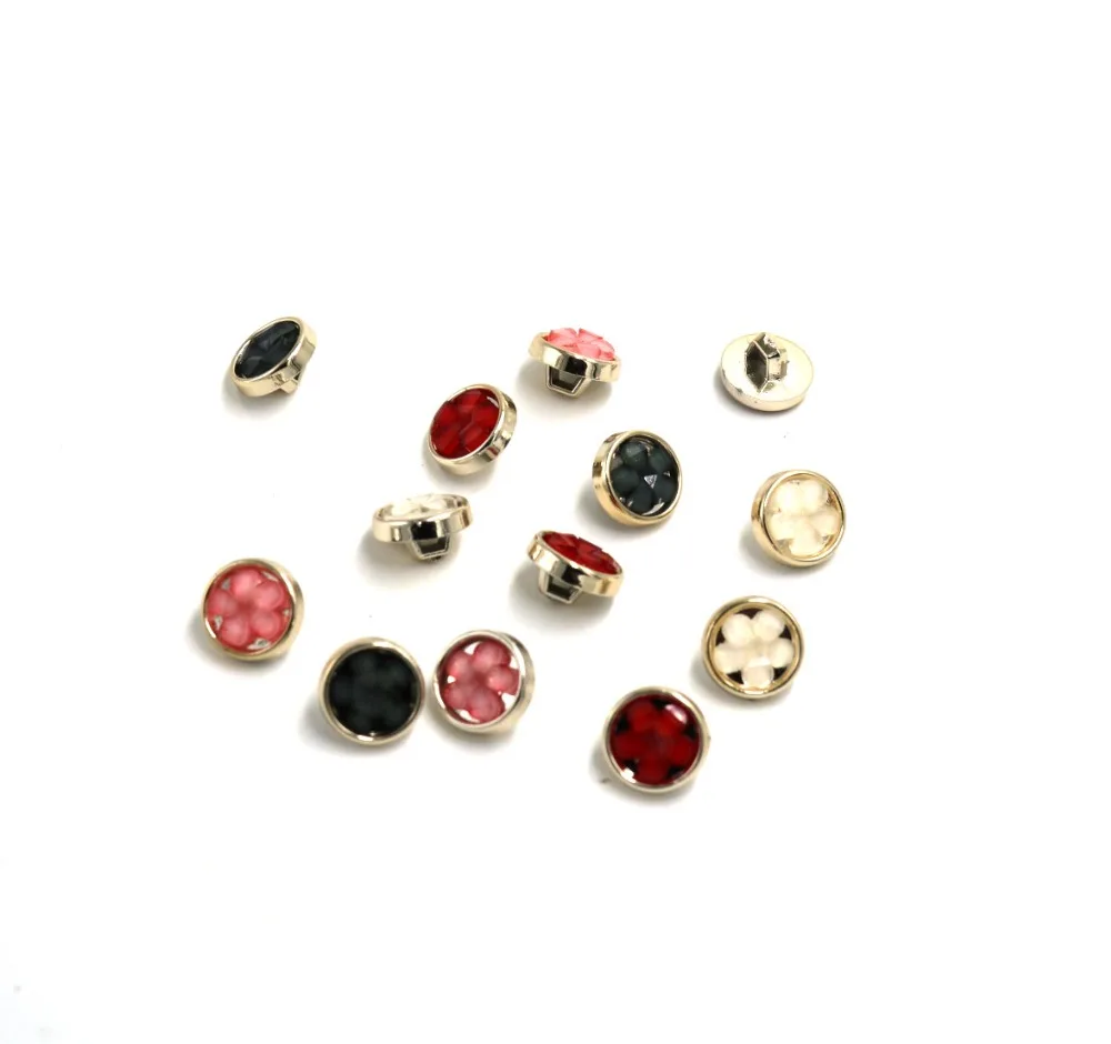 

11.5mm flower combine ABS UV plating Baby sweater button Sewing Accessories 100pcs